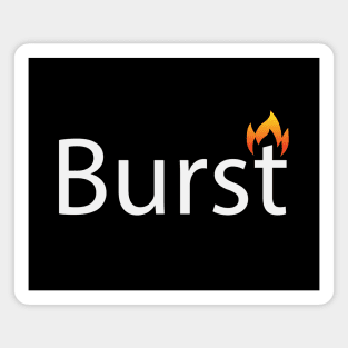 Burst artistic text design Magnet